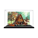 Acrylic Display Case for Lego Ideas AFrame Cabin 21338 Showcase Protect Decorate Model with Dustproof Storage Background B