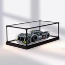 Acrylic Display case for Lego 42156 Hybrid Sports Cars Model Dustproof Transparent Collections Display Case Display Box only White Base
