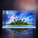 AZIZAT Acrylic Display Case It Is Compatible with Lego 42064 Marine Resources Exploration Vessel Model Collectibles Dustproof Clear Display Box only Storage Box 3mm background