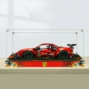 AZIZAT Acrylic Display Case Clear Show BoxDisplay Box for Lego 42125 F 488 GTE Race Car Building Model Only Storage Box3mm Color base version
