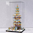 Acrylic Display case for Lego 80058 Pagoda Model Dustproof Transparent Collections Display Case Display Box only High Stand