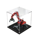 Figures Display Box for LEGO 42144 Material Handdler Crrane Acrylic Dustproof Transparent Custom Display Case No Model snap fastener3mm