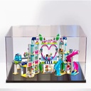 Acrylic Display case for Lego 41347 Resort Model Dustproof Transparent Collections Display Case Display Box only Black Base