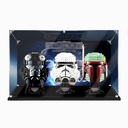 Acrylic Display Case for Lego Helmit Set 75277 75276 75274 Customizable Background and SizeWithout Model Kit With background